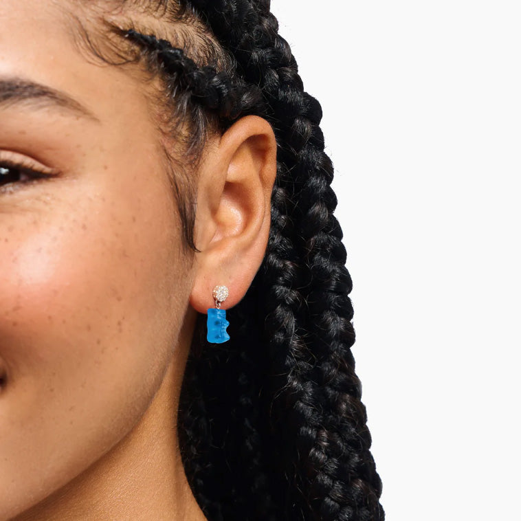 Ear Studs with Blue Goldbears