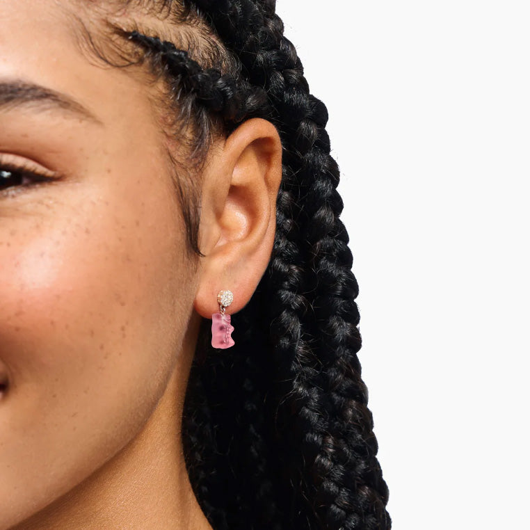 Ear Studs with Pink Goldbears