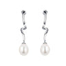 Drop FW Pearl Sterling Silver Stud Earrings