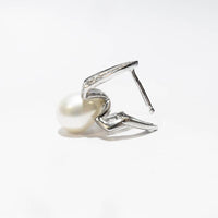 8 mm White Freshwater Pearl Huggie