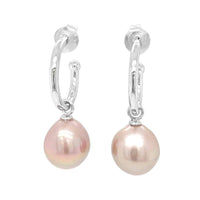 Baroque Fresh Water Pearl Semi Hoop Earrings