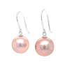 Lavender Fresh Water Pearl Silver Hook Earrings