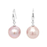 Lavender Fresh Water Pearl Silver Baroque Earrings