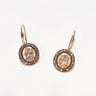 Rose Gold Plated Silver Crystal Oval Shape