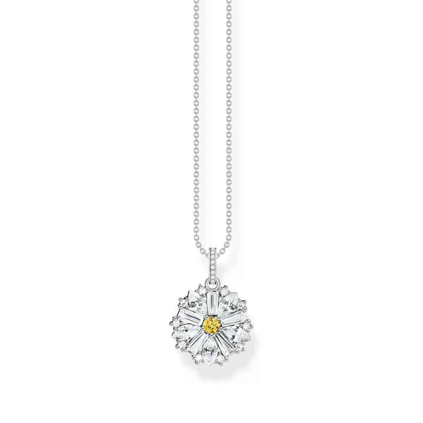 Lovely Daisy Pendant Chain in Silver