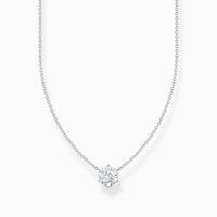 Necklace with White Zirconia Pendant