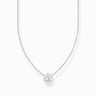 Necklace with White Zirconia Pendant