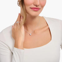 Necklace with Silver Drop-shaped Pendant