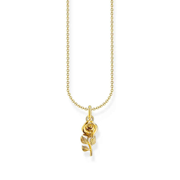Necklace with rose pendant