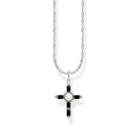 Romance Necklace with black cross pendant