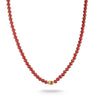 Elyndra Necklace with Red Agate Beads