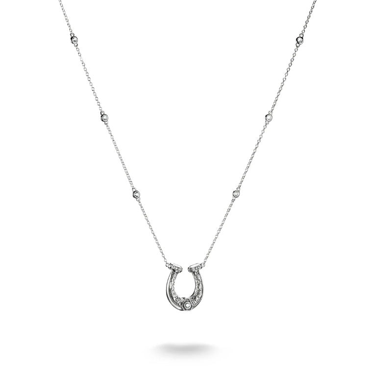 Horseshoe Necklace with Zirconia
