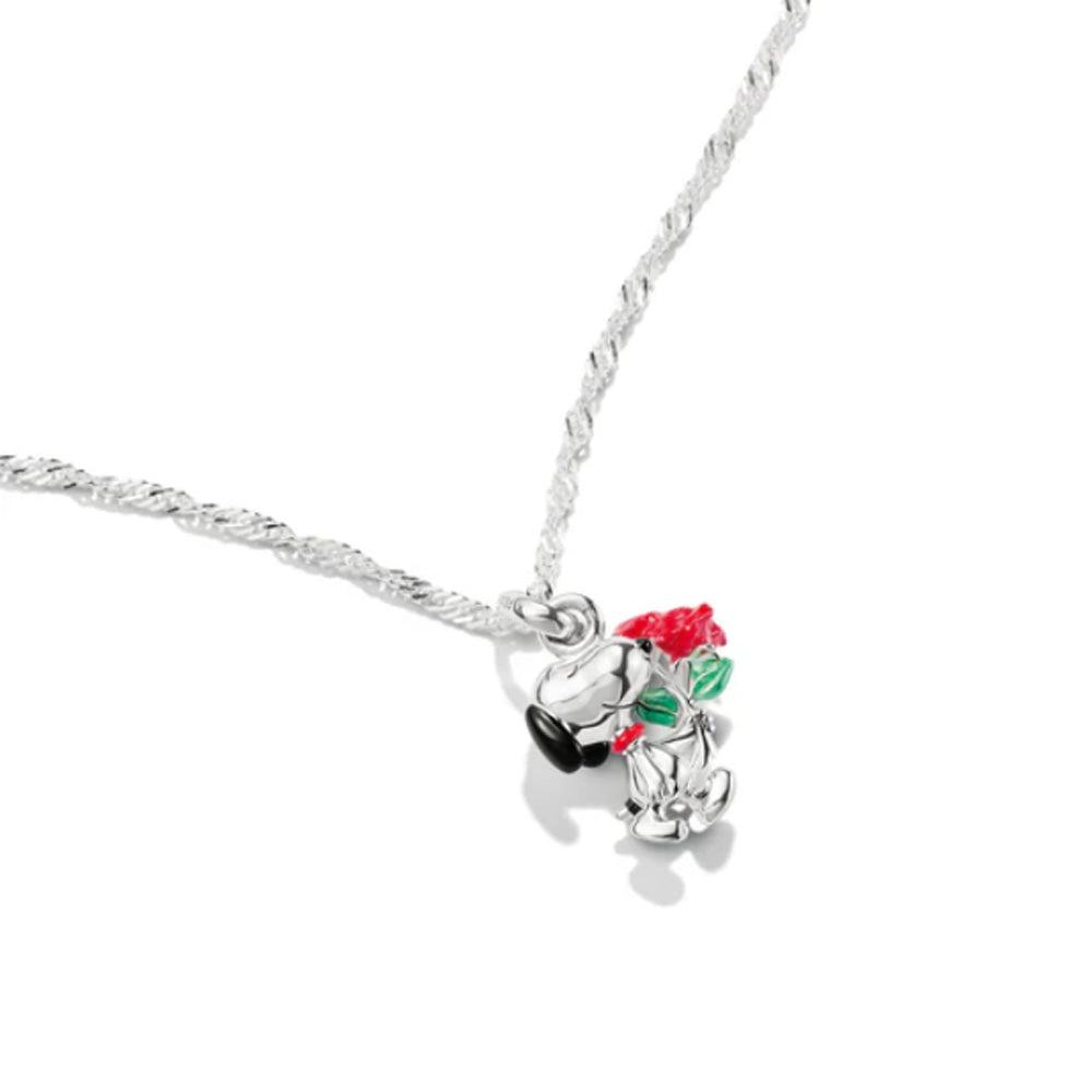 Snoopy with Rose Pendant PEANUTS Necklace
