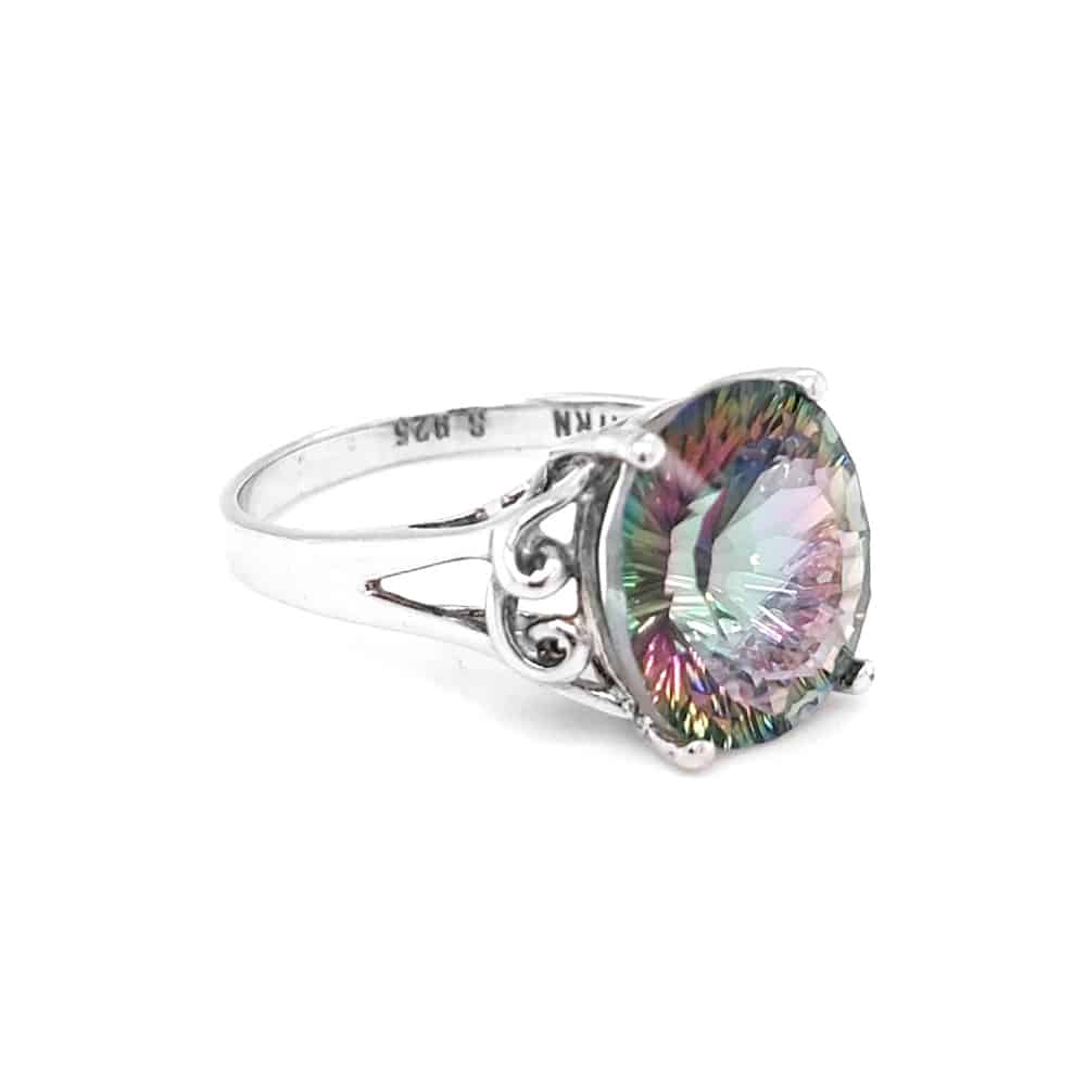 Mystic Topaz Silver Ring