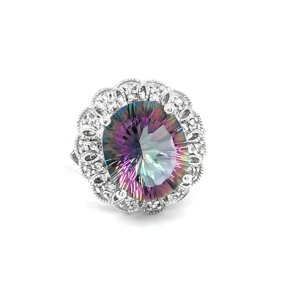 Mystic Topaz Silver Ring