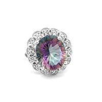 Mystic Topaz Silver Ring