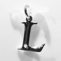 A to Z Initial Silver Pendant with Diamond
