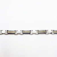 Stainless Steel and Polyurethane Chain Bracelet