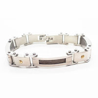 Stainless Steel Coil Detailed Chain Bracelet