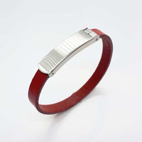 Leather Bracelet Red