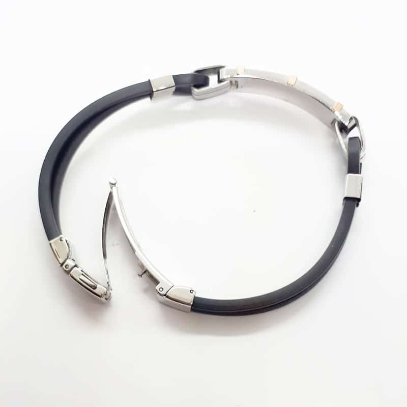 Doubled Neoprene and Stainless Steel Bracelet