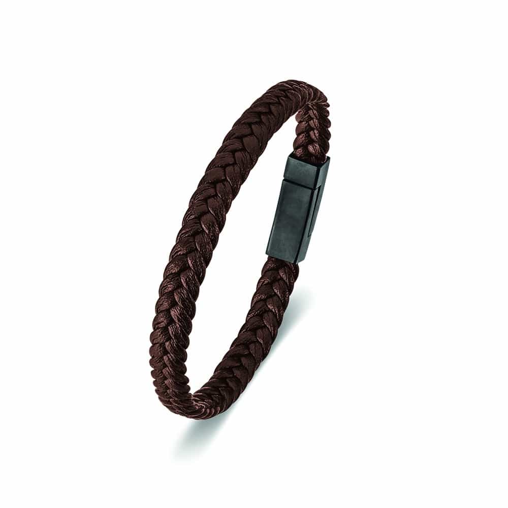 Brown Leather Braid Bracelet