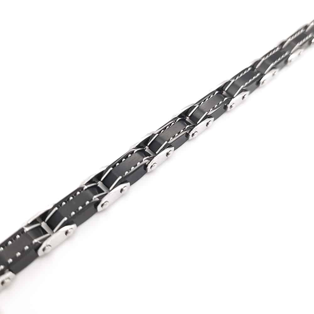 Double Side Reversible White Carbon Fibre Bracelet