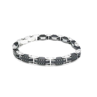 Double Side Reversible White Carbon Fibre Bracelet