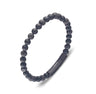 Lava Stone and Onyx Beaded Bracelet