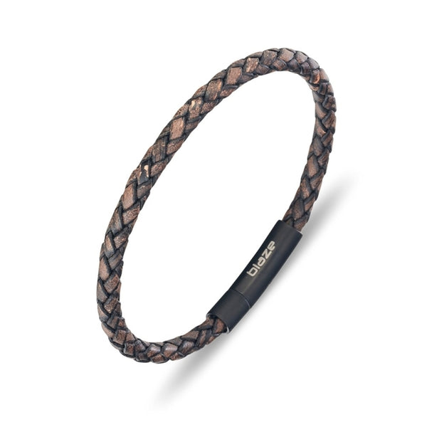 Multi Leather Braided Bangle