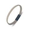 Grey Leather Braid Bracelet