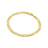14K gold plated  Sterling Silver Figaro Chain Bracelet