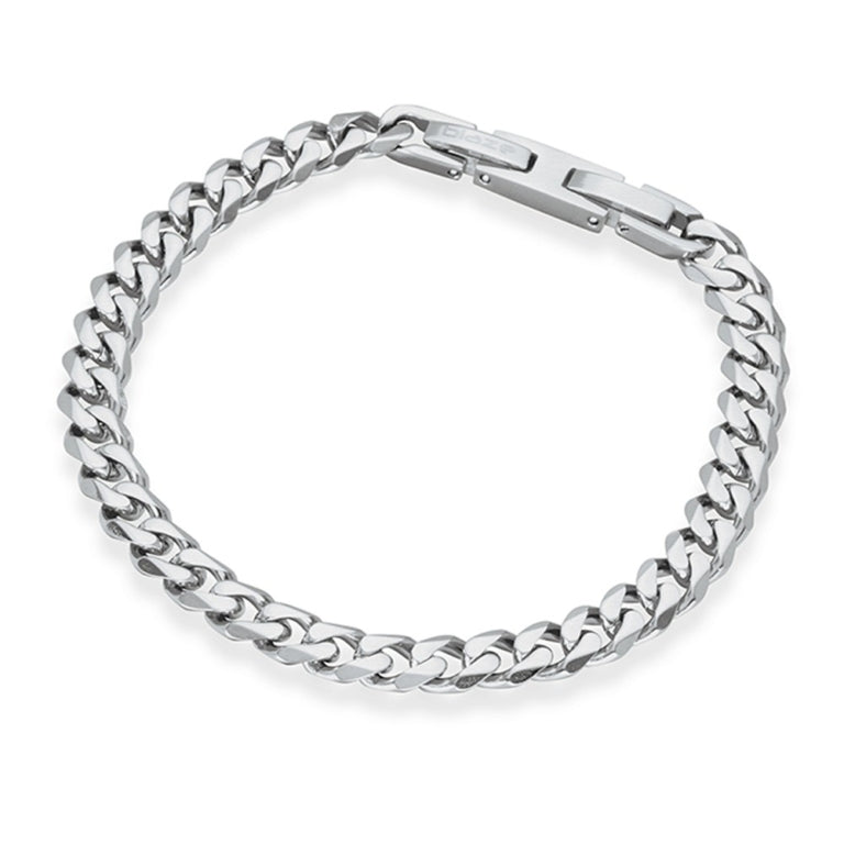 Adjustable Stainless Steel Cuban Link Bracelet Matte