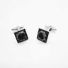 Black Swarovski Crystal Square Cufflinks