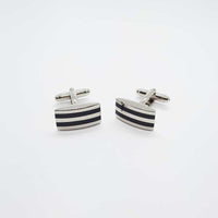 Black Stripe Enamel Cufflinks