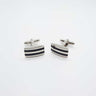 Black Stripe Enamel Cufflinks
