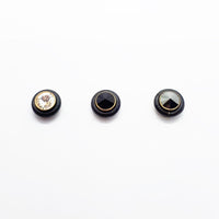 Stainless Steel Rubber Ring Double Side Crystal Earring