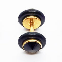 Stainless Steel Rubber Ring Crystal Earring