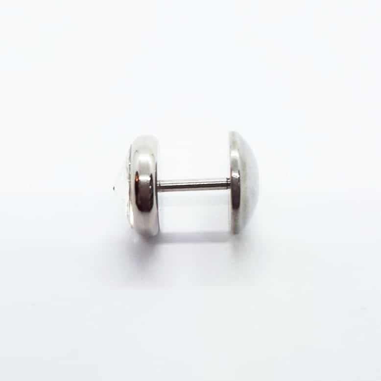 Stainless Steel 10mm Crystal Earring