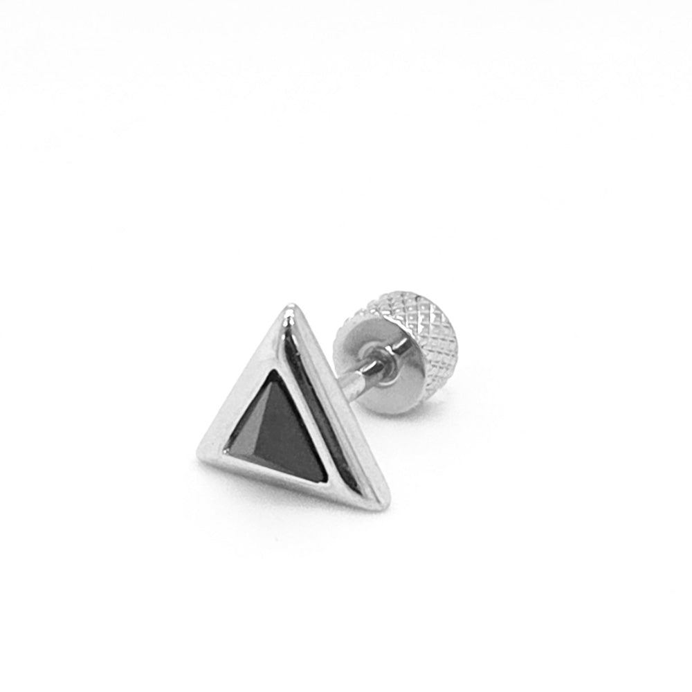Stainless Steel Triangle Crystal Earring