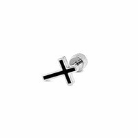 Stainless Steel Cross Screw Earring