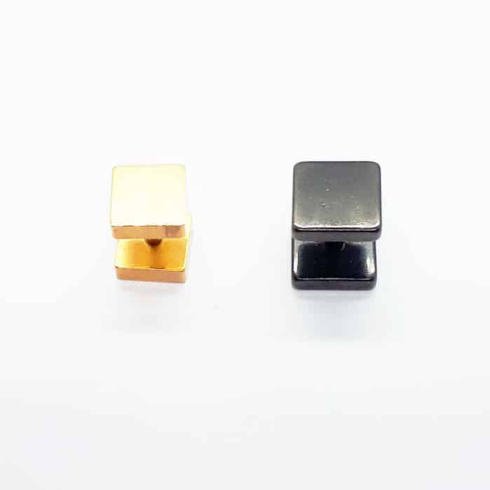 Stainless Steel 7mm Square Earring ME090-2