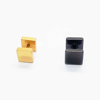 Stainless Steel 7mm Square Earring ME090