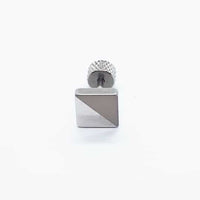 Stainless Steel 7mm Square Earring ME094