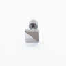 Stainless Steel 7mm Square half polished Earring