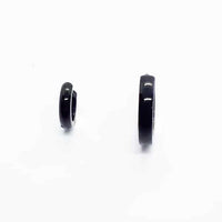 Stainless Steel Huggie Black