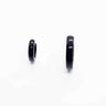 Stainless Steel Huggie Black Earring