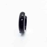 Stainless Steel Huggie Black