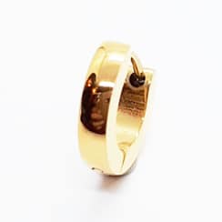 Stainless Steel Huggie Yellow Gold