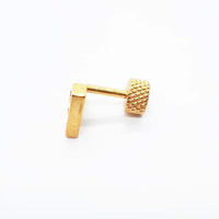 Stainless Steel Superman Earring Yellow Gold